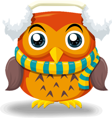 hibou - oiseau - animaux - smiley émoticône émoji cartoon clipart illustration - artémotic