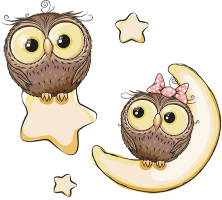 chouette - oiseau - animaux - smiley émoticône émoji cartoon clipart illustration - artémotic