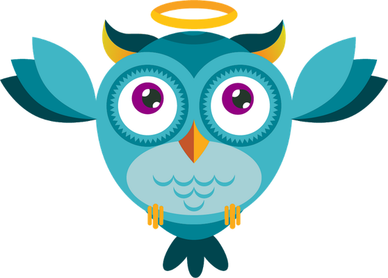 hibou - oiseau - animaux - smiley émoticône émoji cartoon clipart illustration - artémotic