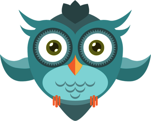 hibou - oiseau - animaux - smiley émoticône émoji cartoon clipart illustration - artémotic