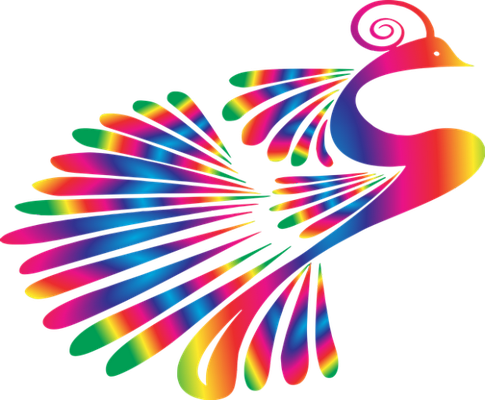 paon - oiseau - animaux - smiley émoticône émoji cartoon clipart illustration - artémotic