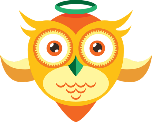 hibou - oiseau - animaux - smiley émoticône émoji cartoon clipart illustration - artémotic