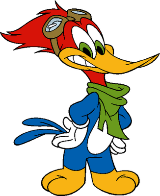 Woody Woodpecker - oiseau - animaux - smiley émoticône émoji cartoon clipart illustration - artémotic