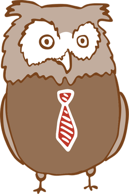 hibou - oiseau - animaux - smiley émoticône émoji cartoon clipart illustration - artémotic