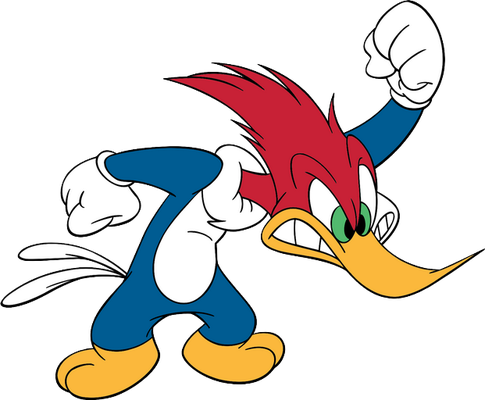 Woody Woodpecker - oiseau - animaux - smiley émoticône émoji cartoon clipart illustration - artémotic