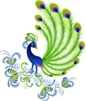 paon - oiseau - animaux - smiley émoticône émoji cartoon clipart illustration - artémotic