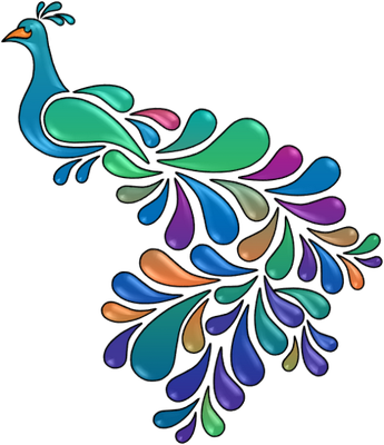 paon - oiseau - animaux - smiley émoticône émoji cartoon clipart illustration - artémotic