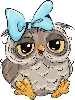 chouette - oiseau - animaux - smiley émoticône émoji cartoon clipart illustration - artémotic