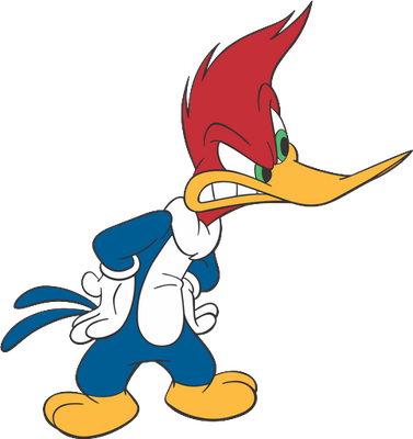 Woody Woodpecker - oiseau - animaux - smiley émoticône émoji cartoon clipart illustration - artémotic