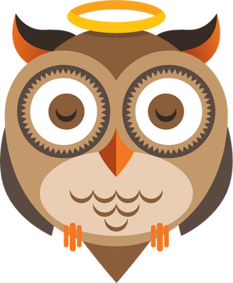 hibou - oiseau - animaux - smiley émoticône émoji cartoon clipart illustration - artémotic