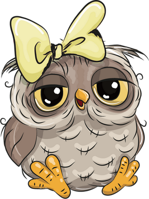 chouette - oiseau - animaux - smiley émoticône émoji cartoon clipart illustration - artémotic