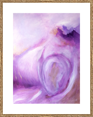 spirituelle malerin, Aufschwung 30 x 40 Energiebild, Künstlerische Verbindung zur Spiritualität, Lichtvolle Malerei