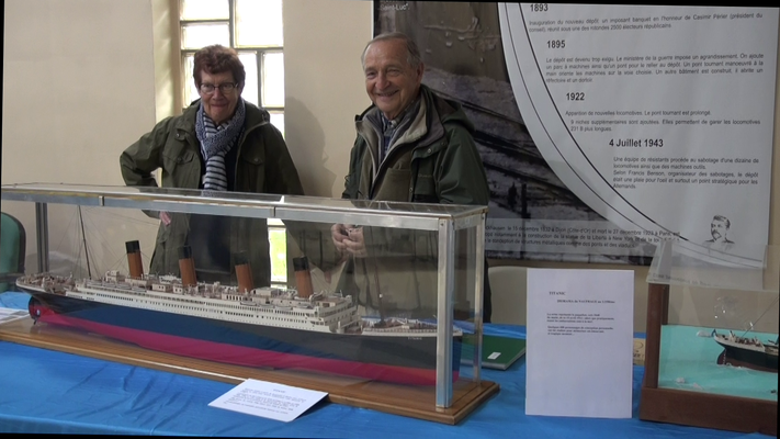 Les amis de Claude J. sont venus exposer leurs réalisations de maquettes sur le TITANIC.
