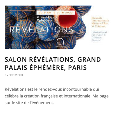Muriel Lovo  au salon REVELATION au Grand Palais à Paris