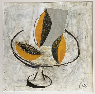 Yves Bonhomme, techniques mixtes sur papier, 44X44cm encadrés - Galerie Gabel - Biot