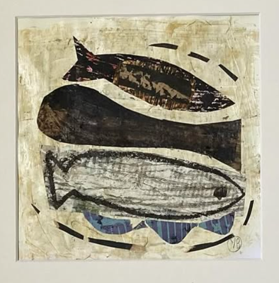 Yves Bonhomme, techniques mixtes sur papier, 32X32cm encadrés - Galerie Gabel - Biot