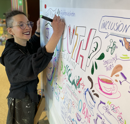 Graphic Recoring "Truth", Eugene Quinn, 2023