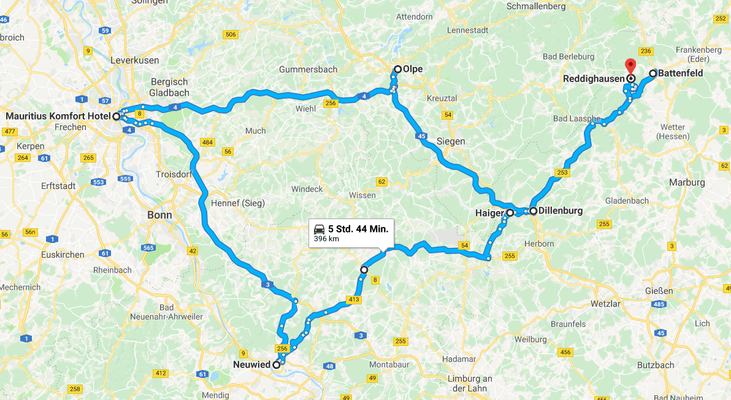 Unsere Route 