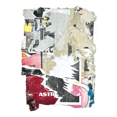 geschrödert, décollage, 60,0 x 42,7 cm, 2024