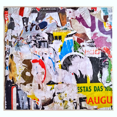 Almeida, décollage, 51,3 x 55,3 cm, 2025