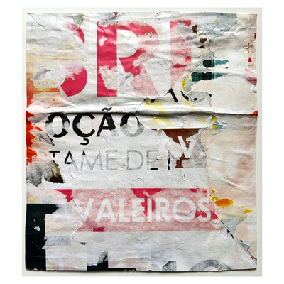 Valeiros, décollage, 23,4 x 20,9 cm, 2025