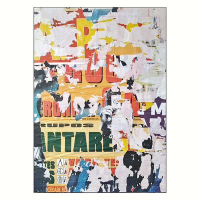 Rilheiros, décollage on canvas, 70,0 x 50,5 cm, 2025