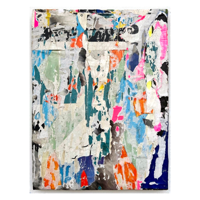 Figabs, décollage on canvas, 40,0 x 30,0 cm, 2025