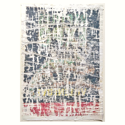 Villeneuve retro, décollage (retro d'affiche), 58,2 x 40,4 cm, 2025