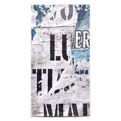 Lutiama, décollage, 45,8 x 23,9 cm, 2025