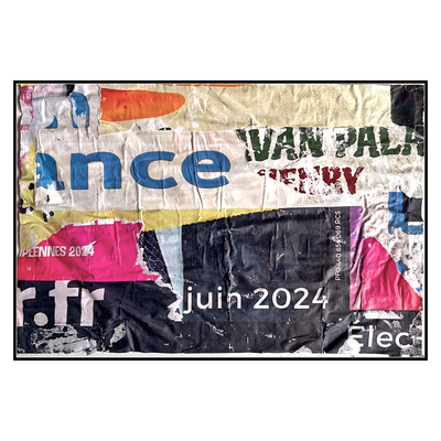 Vanpala, décollage, 25,4 x 38,0 cm, 2025