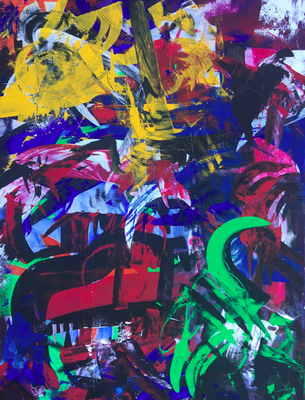 Graffiti ca. 50cm x 70cm, Acryl auf Leinwand