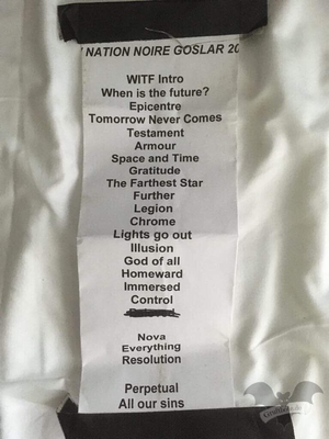 Die Setlist von VNV Nation am 2. November 2019