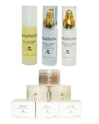 Grafica per prodotti cosmetici aenatherm ischia