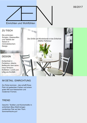 Magazincover - fotografisch (Layout und Editorialdesign)