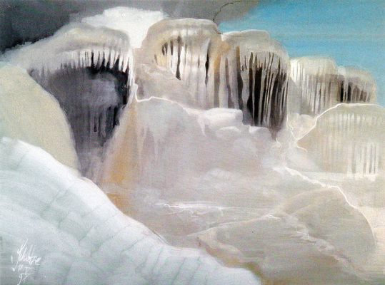  © Siegfried Schütze "Kalkfelsen von Pamukkale" 1991