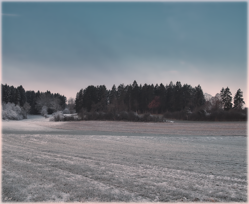 Ein Blick auf eine kalte Landschaft