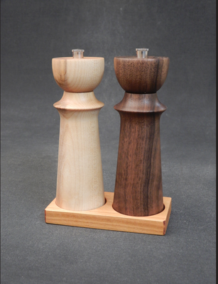 P&S/Stahl&TiN-Beschichtung, Ahorn/Schwarznuss/Kirsche, ca. 5,8x11,6x15,6 cm, CHF 130.-