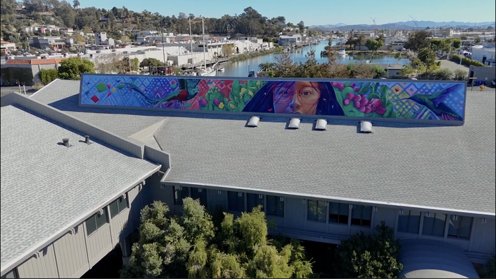 Mural painted in spraypaint collaboration with Pancho Pescador
