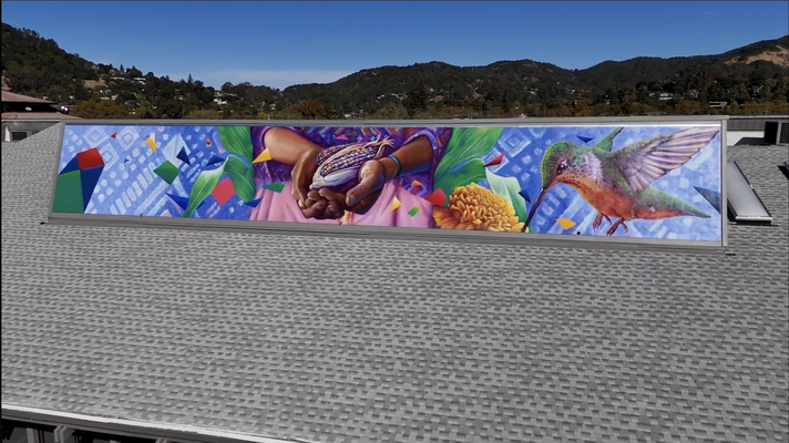 Mural painted in spraypaint collaboration with Pancho Pescador