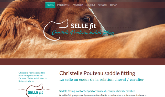 Création du site web de Christelle Pouteau saddle fitter