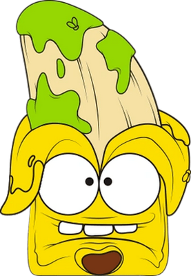 fruit [The Grossery Gang] - alimentation - smiley émoticône émoji cartoon clipart illustration - artémotic