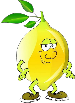 citron - fruit - alimentation - smiley émoticône émoji cartoon clipart illustration - artémotic