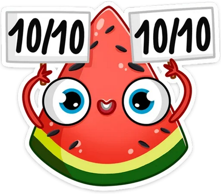 pastèque - fruit - alimentation - smiley émoticône émoji cartoon clipart illustration - artémotic