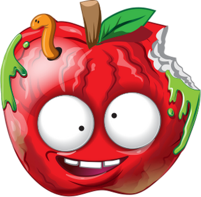 fruit [The Grossery Gang] - alimentation - smiley émoticône émoji cartoon clipart illustration - artémotic