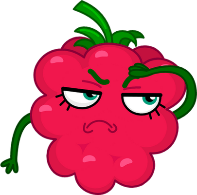 framboise - fruit - alimentation - smiley émoticône émoji cartoon clipart illustration - artémotic
