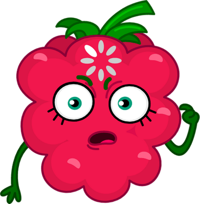 framboise - fruit - alimentation - smiley émoticône émoji cartoon clipart illustration - artémotic
