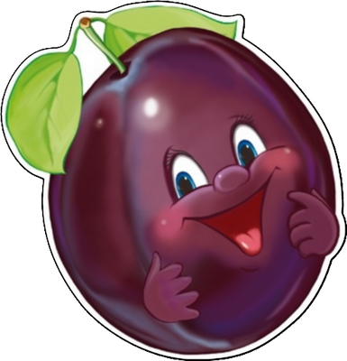 prune - fruit - alimentation - smiley émoticône émoji cartoon clipart illustration - artémotic
