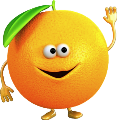 orange - fruit - alimentation - smiley émoticône émoji cartoon clipart illustration - artémotic