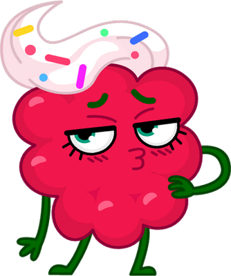 framboise - fruit - alimentation - smiley émoticône émoji cartoon clipart illustration - artémotic
