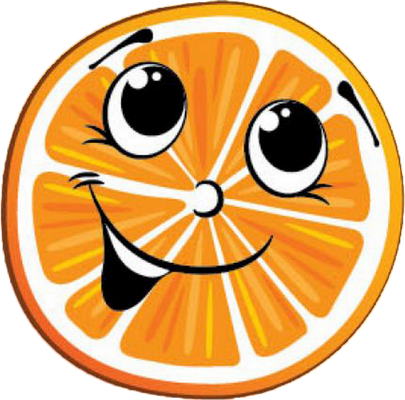 orange - fruit - alimentation - smiley émoticône émoji cartoon clipart illustration - artémotic